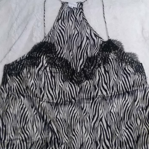 Cami NYC Racerback Animal print with lace applique - Picture 3 of 3